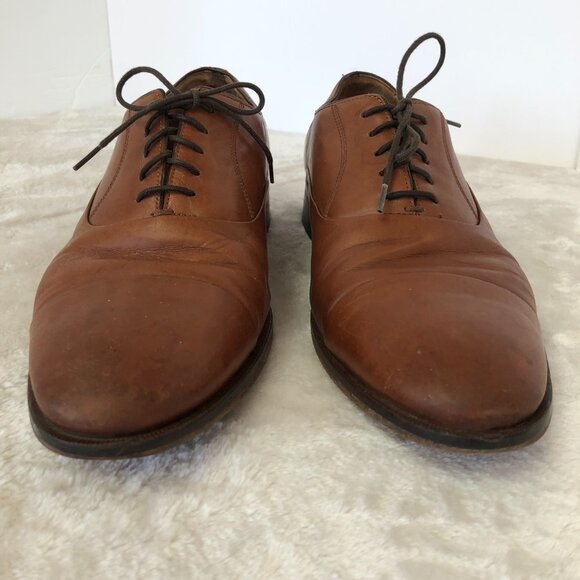 Johnston & Murphy Leather Lace Up Dress Shoes Rust Color Size 8.5 - Picture 3 of 16